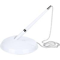 Ручка шариковая синяя 0.5 мм Beifa белый корпус на липучке - фото