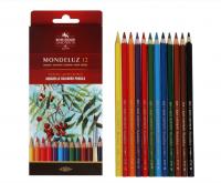 Карандаши акварельные 12 цветов шестигранные Koh-I-Noor Mondeluz - фото
