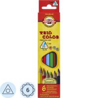 Карандаши цветные 6 цветов трехгранные Koh-I-Noor Triocolor