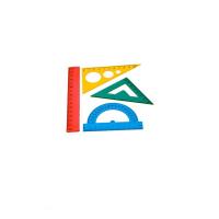 Набор геометрический малый 4 предмета Uniplast - фото