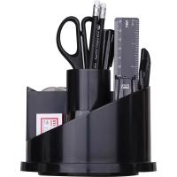 Набор настольный вращающийся 17 предметов Deli черный - фото