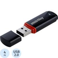 USB-накопитель SmartBuy UFD 4 Gb, USB 2.0, Crown Black - фото