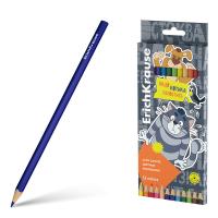 Карандаши цветные 12 цветов трехгранные Erich Krause Простоквашино - фото