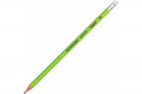 Карандаш чернографитный HB заточенный с ластиком Пифагор - фото