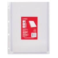 Файл-папка А4 180 мкм прозрачная гладкая с перфорацией - фото