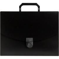 Папка-портфель пластиковая 240x317 мм на защелке Attache черная, цена, описание, фото 1 Папка-портфель пластиковая 240x317 мм на защелке Attache черная - фото