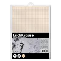 Бумага миллиметровая А4 20 листов Erich Krause оранжевая сетка масштабно-координатная в пл. упаковке - фото
