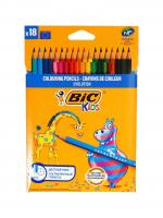 Карандаши цветные 18 цветов шестигранные BIC Evolution - фото