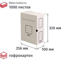 Короб архивный 256x100x320 мм микрогофрокартон белый Attache - фото