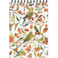 Блокнот А6 в клетку 60 л на гребне Attache Selection принт птицы - фото