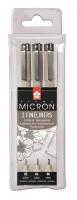 Набор линеров черных 0.3, 0.4, 0.5 мм Sakura Pigma Micron (уп. 3 шт) - фото