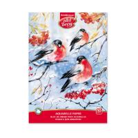 Альбом для рисования акварелью А4 10 листов Erich Krause ArtBerry Снегири - фото