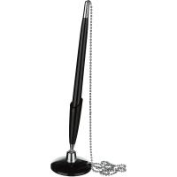 Ручка шариковая синяя 0.5 мм Beifa черный корпус на липучке - фото