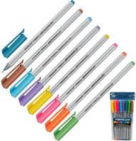 Набор шариковых ручек 8 цветов 1.0 мм Pensan Triball - фото