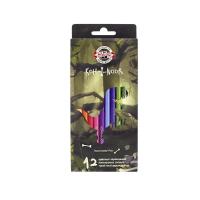 Карандаши цветные 12 цветов шестигранные Koh-I-Noor Dino - фото