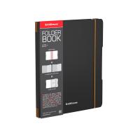 Тетрадь общая А5+ 2х48 листов в клетку в съемной черно-оранжевой обложке Erich Krause FolderBook Acc - фото