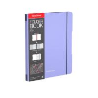 Тетрадь общая А5+ 2х48 листов в клетку в съемной фиолетовой обложке Erich Krause FolderBook Pastel - фото