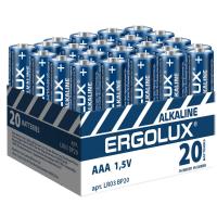 Батарея Ergolux Alkaline мизинчиковая АAA, 20 штук, спайка - фото