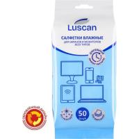 Салфетки Luscan влажные для экранов и мониторов всех типов, 50шт. - фото