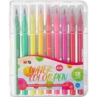 Фломастеры 18 цветов M&G с вентилируемыми колпачками смываемые - фото