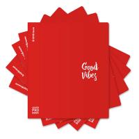 Тетрадь общая А5+ 48 листов в клетку с пластик. обложкой Erich Krause CoverProBook Words, красный - фото