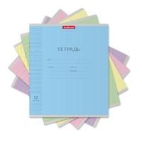 Тетрадь школьная А5 12 листов в частую косую линейку Erich Krause Классика Visio (обложка в ассортим - фото