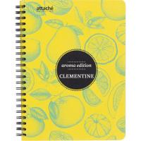 Бизнес-тетрадь А5 в клетку 100 л на спирали Attache Selection ароматизированная КЛЕМЕНТИН желтая