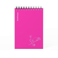 Блокнот А6 с пластиковой обложкой в клетку 80 л на спирали Erich Krause Silhouette, розовый - фото