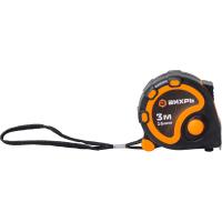 Рулетка 3 м х 16 мм Вихрь, прорезининный корпус - фото