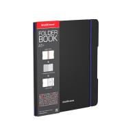 Тетрадь общая А5+ 48 листов в клетку в съемной черно-синей обложке Erich Krause FolderBook Accent - фото