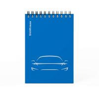 Блокнот А6 с пластиковой обложкой в клетку 80 л на спирали Erich Krause Mirage, синий - фото