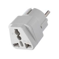 Переходник сетевой GoPower универсальный UK - US - CN - евро, белый - фото