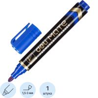 Маркер перманентный синий Deli Mate круглый наконечник (толщина линии 1.5-3 мм) - фото