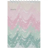 Блокнот А6 в клетку 60 л на спирали Attache Selection Pastel Волны - фото