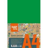 Бумага цветная мелованная А4 10 листов 10 цветов №1 School Отличник - фото