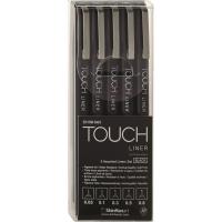 Набор линеров черных 0.05, 0.1, 0.3, 0.5, 0.8 мм ShinHanart Touch Liner (уп. 5 шт) - фото