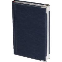 Ежедневник полудатированный A5+ 208 л Bruno Visconti Boss синий (серебристый обрез) - фото