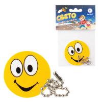 Брелок-подвеска светоотражающий 50 мм Смайлик с глазами - фото