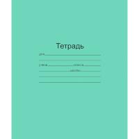 Тетрадь школьная А5+ 12 листов в узкую линейку Маяк зеленая - фото