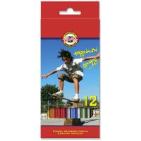 Карандаши цветные 12 цветов шестигранные Koh-I-Noor Sport - фото