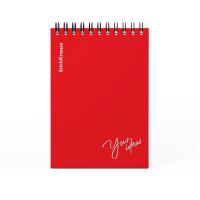 Блокнот А6 с пластиковой обложкой в клетку 80 л на спирали Erich Krause Words, красный - фото