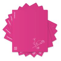 Тетрадь общая А5+ 48 л. в клетку с пласт. обложкой Erich Krause CoverProBook Silhouette, розовый - фото