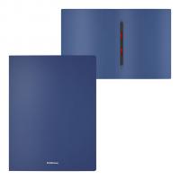 Скоросшиватель пластиковый A4 до 150 листов с пружинным механизмом Erich Krause Matt Classic синий - фото