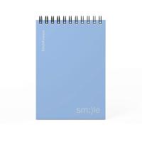 Блокнот А6 с пластиковой обложкой в клетку 80 л на спирали Erich Krause Symbol, голубой - фото
