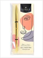 Ручка шариковая синяя 0.7 мм автоматическая Lorex Slim Chic Contour Love - фото