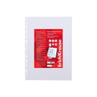 Файл-вкладыш А4 60 мкм прозрачный гладкий Erich Krause Glossy Clear с перфорацией (уп. 10 шт.) - фото