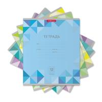Тетрадь школьная А5+ 12 листов в клетку Erich Krause Optima Rhombs в ассортименте (уп. 10 шт) - фото