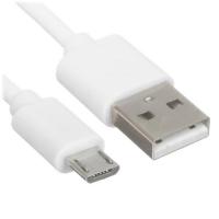 Кабель micro USB - USB 2.0 Type-A  Aceline круглый белый 1 м - фото