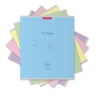 Тетрадь школьная А5 24 листа в линейку Erich Krause Классика в ассортименте (уп. 10 шт) - фото
