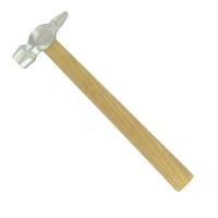 Молоток слесарный, 200 г, круглый боек, деревянная рукоятка - фото